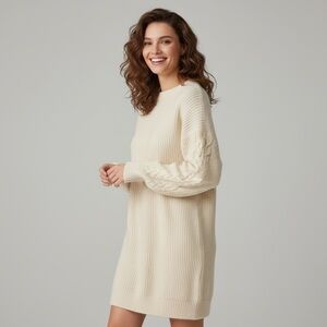 A New Day Ivory Knit sweater dress